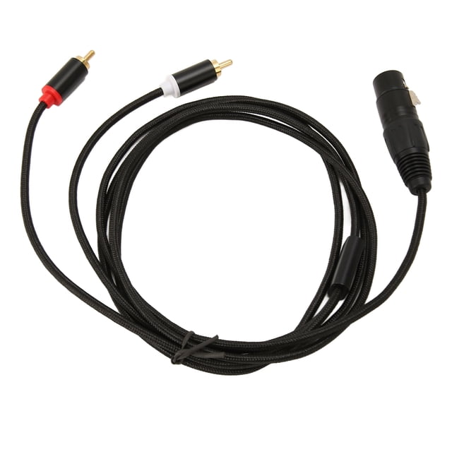 XLR to Y Cable, Dual Male to XLR Female Audio Y Splitter Replicator Leads, Unbalanced Stereo Audio Interconnect Cable.