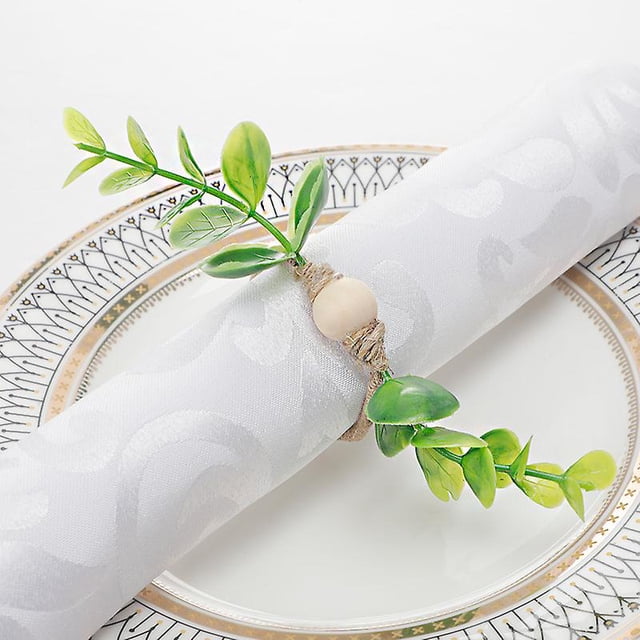 Juego de 6 servilleteros hechos a mano CHAO decoración rústica de mesa de comedor