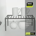 thumbnail image 5 of Smart Design Premium Cabinet Storage Shelf - Medium - 13.25 x 8.5 Inch - Steel Metal - Rust Resistant - Cupboard, Plate, Dish, Cup, Bathroom Counter & Pantry Organization - Kitchen - Charcoal Gray, 5 of 5