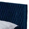 thumbnail image 4 of Bowery Hill Lit Grand Moderne Rembourré en Velours Bleu Royal, 4 of 9