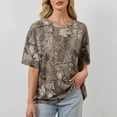 thumbnail image 2 of Camo T Shirt for Women Mens Maple Leaf Print Camouflage Crewneck Tees Summer Short Sleeve Oversized Y2k Streetwear Tops, 2 of 4