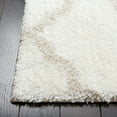 thumbnail image 3 of SAFAVIEH Tahoe Gerald Quatrefoil Shag Runner, 2' x 9', White/Silver, 3 of 8