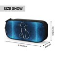 thumbnail image 3 of Uemuo Cat Sketch Printed Pencil Pen Case, Portable Pencil Pouch with Zipper, Compact Stationery Bag Makeup Bag, Pencil Bag for Home Office, 3 of 9
