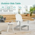 thumbnail image 3 of Dycanpo Outdoor Side Table for Patio, Small Round End Table Weather-Resistant, White, 3 of 9