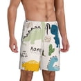 thumbnail image 2 of Bixox Men's Childish Dinosaur printed lightweight casual shorts, soft sleep shorts with pockets., 2 of 7
