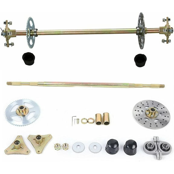 Miumaeov Rear Axle Brake Disc Assembly Kit 740mm For Rebuild DIY Quad ATV Buggy Go Karts