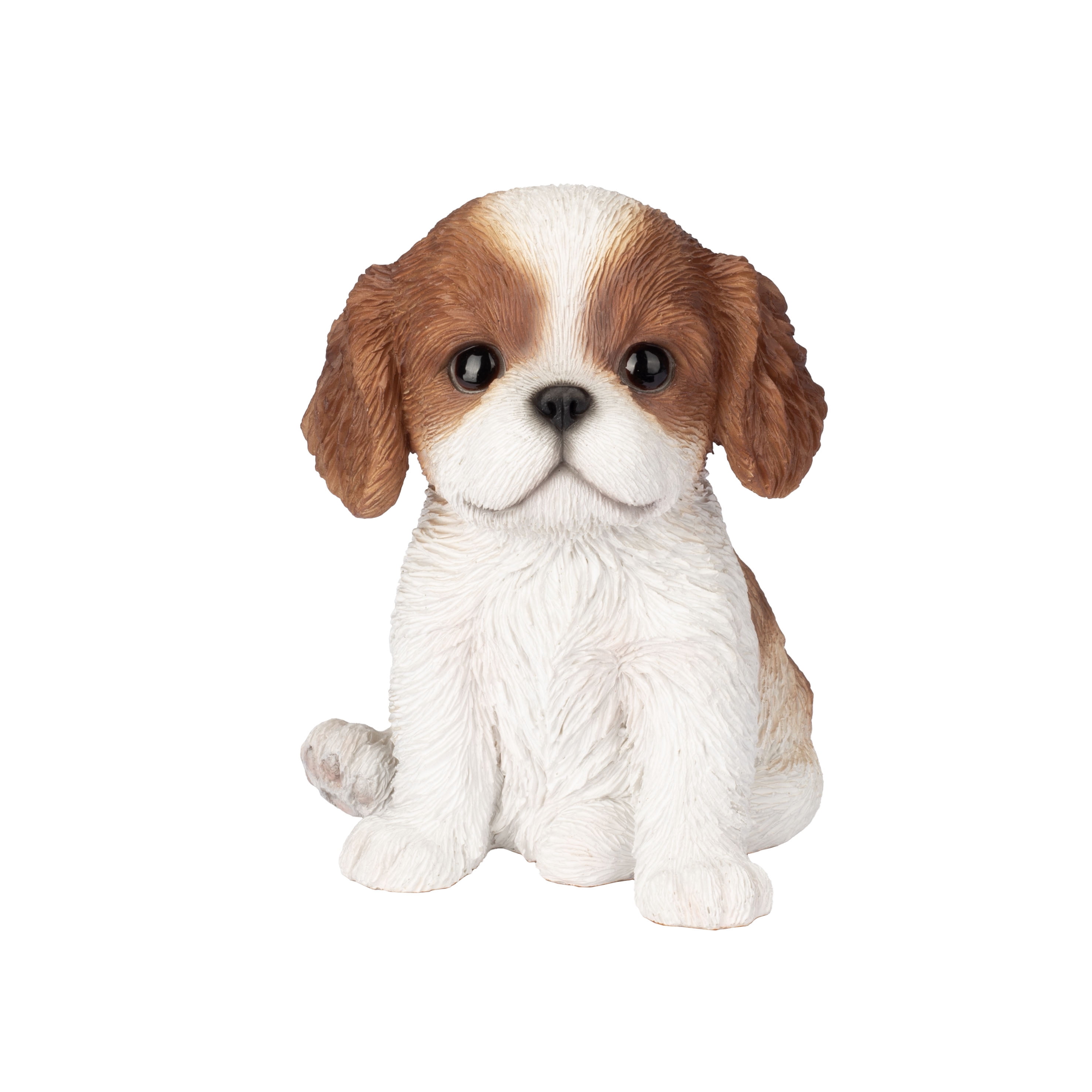 SOREAL Brown King Charles Decorative Puppy Figurine for Home & Garden Décor, Handpainted Polyresin Dog Statue, Realistic Design | Gift for Dog Lovers | Weather-Resistant Indoor/Outdoor Decor