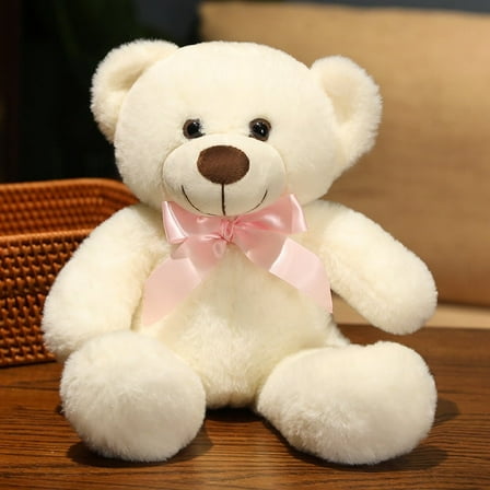 1pcs Bear Stuffed Animal Bears Plush Doll Cute Bear Toy 13.78 inch for Christmas Valentine's Day(Beige Bear)