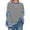 Blue, variant on dGslk Women’s Long Sleeve Striped Crewneck Pullover Sweatshirt with Star Patchwork Loose Fit Casual Top for Daily Wear Black L