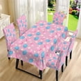 thumbnail image 3 of TSOVTHRID Easter Egg Floral Print Tablecloth with Dining Chair Slipcovers Set Rectangle Table Cloth Washable Chair Covers Removable Furniture Dustprooof Cover for Easter Decor, 5 Pcs, 3 of 7