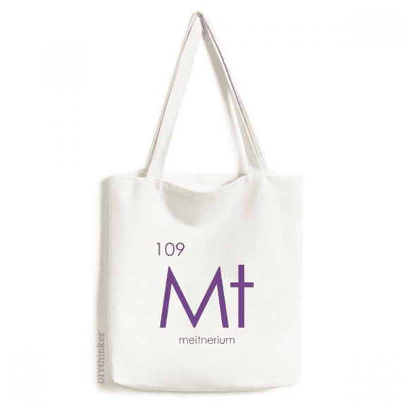 Chestry Elements Period Table Transition Metals Meitnerium Mt Tote Canvas Bag Shopping Satchel Casual Handbag