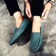 thumbnail image 4 of Suede Leather Men Casual Shoes Loafers Leather Driving Moccasins Slip on Shoes, 4 of 5