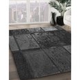 thumbnail image 3 of Ahgly Company Machine Washable Indoor Round Transitional Midnight Gray Area Rugs, 6' Round, 3 of 7