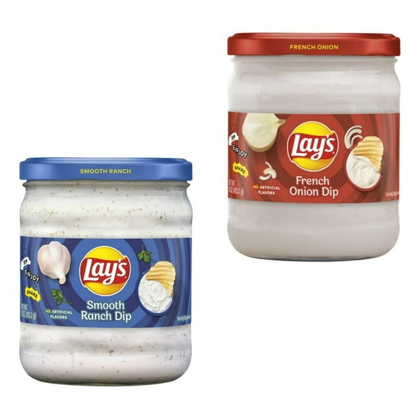 Lay's French Onion Dip and Smooth Ranch 15oz (2 pack)