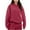 Z1-Hot Pink-travel sweatshirts women, variant on Frostluinai Womens Hoodies with Hidden Pocket Crew Neck Oversized Fleece Pullover Long Sleeve Solid Drop Shoulder Sweatshirts