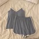 thumbnail image 1 of Pijamas con tirantes para mujer, ropa de dormir con almohadillas para el pecho, estilo deportivo ligero de verano, se puede usar fuera, informal, transpirable y fresco, 1 of 5