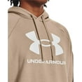 thumbnail image 4 of Under Armour mens Rival Fleece Logo Hoodie, 236 Sahara / / White, XX-Large, 4 of 6