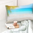 thumbnail image 6 of Kll Coconut Palm Tree On Beach Pillow Covers Envelope Closure,Super Soft And Cozy Fuzzy Fleece Pillow Case Cover 16"X24", 6 of 9