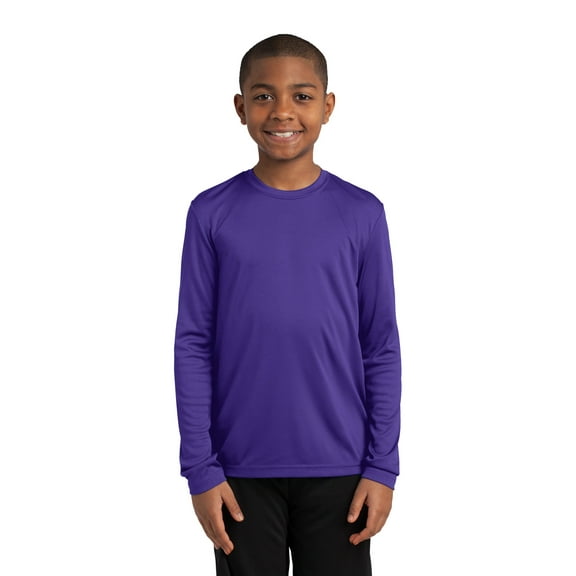 Sport-Tek Boy's Long Sleeve Crewneck Tee - YST350LS