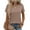 Light Brown #1, variant on WULMLEO Women's Soft Basic Short Sleeve T-Shirt, Round Neck Top Casual Tee for Spring Summer Daily Wear White XL