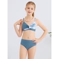 thumbnail image 4 of 3Pcs Teens Girl Summer Adjustable Strap Bikini Swimsuit Set Tropical Floral Bathing Suit Swimwear With Mesh Pant 9-16Y, 4 of 8