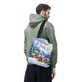 thumbnail image 3 of Hello Welcome Winter The Ski Samoyed Snowy Day All Over Print 3D Canvas Tote Bag Siberian Sammy Dog Lover Reusable Handbag - 13013, 3 of 5