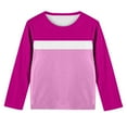 thumbnail image 3 of ATOGUTA Boys Tshirts Long Sleeve T Shirts Kids Fall Tops Crewneck Basic Tees Size 3T-14, Hot Pink, 3 of 4