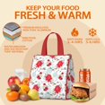 thumbnail image 5 of Pioneer Flower Floral Print Pattern Insulated Lunch Bag for Women & Adults,Large Portable Soft Cooler Lunch Bag,Thermal Food Storage Tote with Pearl Cotton,8.66L,8.75x5.75x9.5 Inch, 5 of 6