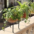 thumbnail image 2 of Support Rond de 10 Pouces pour Plantes, Robuste, Antirouille, Intérieur/extérieur - Noir -, 2 of 5
