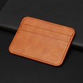 thumbnail image 1 of Minimalist Creative Design Credit Card Bag Multi-slot PU Leather Mini Money Bag Cash Clip Thin Card Holder Slim Coin Purse Rfid Wallet Small ID Case BROWN, 1 of 1