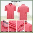 thumbnail image 3 of SPEEDRUN Men's Golf Polo Shirts Solid Color Short Sleeve Shirts for Men Classic Polo Shirts Casual Business Polo Shirts for Men Black 3XL, 3 of 9