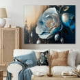 thumbnail image 2 of Designart Vibrant Blue Camellia Flower I Canvas Wall Art, 2 of 5