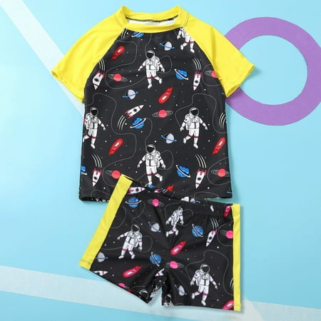 

nsendm Sleeve Swimwear Baby Summer Outfits Cartoon Kids Toddler Swimsuit Set Short Boys Girls Swimwear 3 Piece Girls Swimwear Swimwear Dark Blue 15-16Years