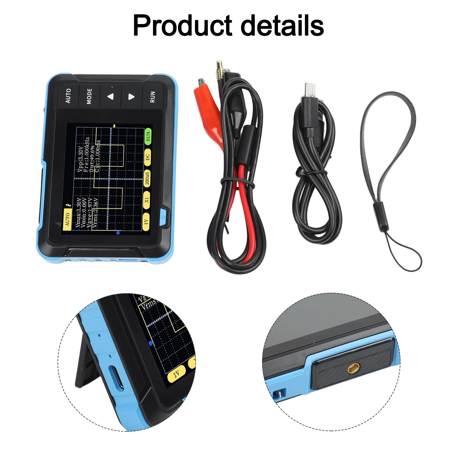 SO152 Handheld Digital Oscilloscope 2.5MSa/s, 200KHz, Analog Bandwidth 800VPP