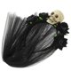 thumbnail image 1 of Black Skull Veil Headband for Halloween Party Costume Goth Accessories Plastic Cloth Size One Size Fits All, 1 of 5
