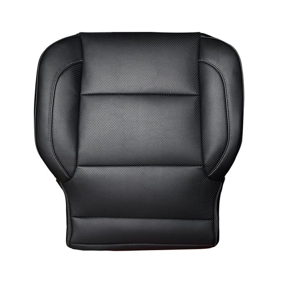 2Pcs Front Seat Covers Synthetic Leather for GMC Sierra 2014-2018 Black Replace FRSD0304DBTL