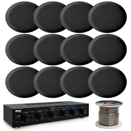 6 Channel High Power Stereo Speaker Selector W/Volume Control16 Gauge 100 ft. Spool of High Quality Speaker Zip WireIn-Wall / In-Ceiling Dual 5.25-inch Speaker System, 2-Way, Flush Mount,