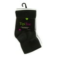 thumbnail image 3 of TipiToe Women's 3-Pack Cuff Socks Black/Grey/White, 3 of 4