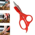 thumbnail image 1 of Knives! Multi Purpose Kitchen Scissors 2 In 1 Wash Scissors With Brush Stainless Heavy Duty Utility Scissors For Seafood Meat Fish Vegetables Chicken Dishwasher, 1 of 1