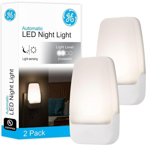 LED night light, plug-in, dusk to dawn sensor, warm white