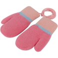 thumbnail image 3 of ZOEZOE 1 Pair Toddler Kids Short Knitted Gloves Winter Thick Fleece Lining Mittens for 1-3 Yrs, 3 of 8