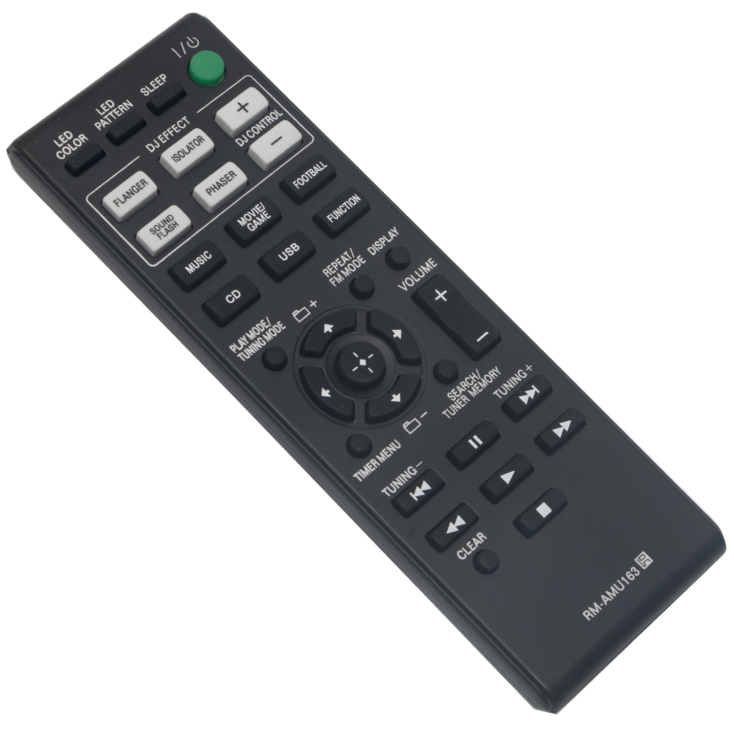 New RM-AMU163 Replaced Remote Control fit for Sony Mini HiFi Component System HCD-GPX55 LBT-GPX55 LBT-GPX77 SS-WGP55 SS-GPX55 - image 3 of 4