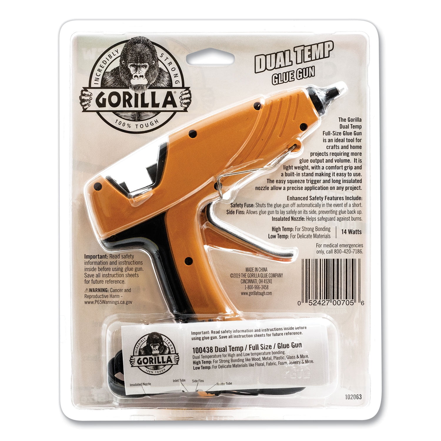 Dual Temp Hot Glue Gun, Orange/Black | Bundle of 2 Each