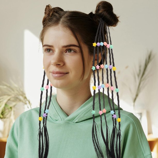 ADDHAT Extensión De Coleta Trenzada Sintética Multicolor Para Mujer Accesorio De