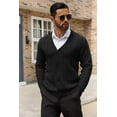 thumbnail image 5 of COOFANDY Men's Cardigan Sweater Cable Knit V Neck Button up Sweaters Ribbed Cardigan Sweater with Pockets, 5 of 9