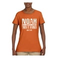 thumbnail image 2 of Wild Bobby Noah Was A Conspiracy Theorist Inspirational/Christian Women Graphic Tee, Orange, Large, 2 of 5
