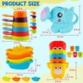 thumbnail image 4 of Baby Bath Toys, Toddlers Bathtub Toys, 16 PCS Mold Free Bath Toys for Kids with Floating Boats, Watering Can, Water Cup Set& Bath Spoons, Bathtub Water Pool Toys for Babies and Toddlers, 4 of 5