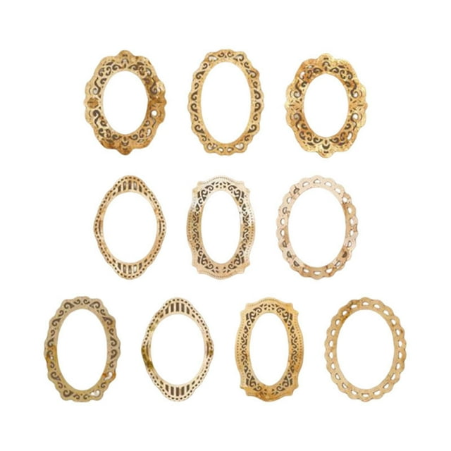 Marco de decoración de papel para álbumes de recortes, suministros de decoración de papel para manualidades para hacer tarjetas. Oval
