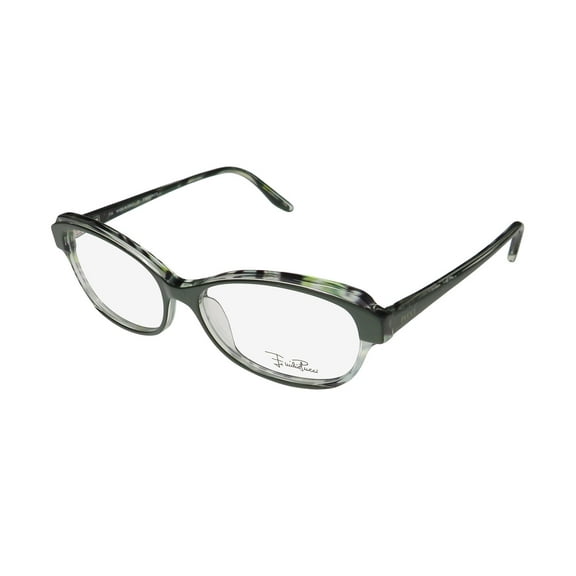 NEW EMILIO PUCCI 2650 WOMENS/LADIES CAT EYE FULL-RIM DARK GRAY FRAME DEMO LENSES 53-15-135 SPRING HINGES EYEGLASSES/EYEWEAR