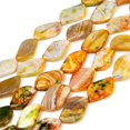thumbnail image 2 of Dyed Natural Agate Beads Strands Leaf Orange 30~39x24~27x5~7.5mm Hole: 2mm about 10pcs/strand 14.06''~14.37''(35.7~36.5cm) DIY, 2 of 5